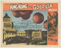 3r1215 KING KONG VS. GODZILLA LC #5 1962 using giant balloons to carry the ape into the air!