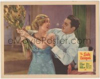 3r1222 LADY ESCAPES LC 1937 Gloria Stuart with bouquet of flowers attacking Michael Whalen!