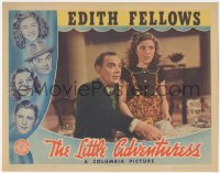 3r1230 LITTLE ADVENTURESS LC 1938 close up of scared Edith Fellows & Cliff Edwards at dinner table!