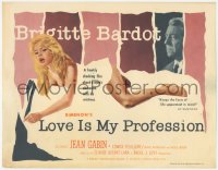 3r0833 LOVE IS MY PROFESSION TC 1959 Georges Simenon's En Cas de Malheur, sexy Brigitte Bardot!