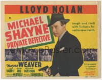 3r0844 MICHAEL SHAYNE PRIVATE DETECTIVE TC 1940 Lloyd Nolan as fiction's favorite new sleuth!
