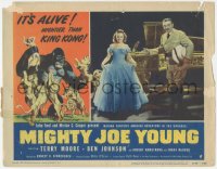 3r1259 MIGHTY JOE YOUNG LC #7 R1953 Robert Armstrong introducing Terry Moore on stage by piano!