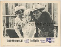 3r0027 MISFITS LC #1 1961 sexy Marilyn Monroe between Clark Gable & Montgomery Clift, John Huston!