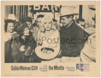 3r0029 MISFITS LC #5 1961 Clark Gable stands by sexy Marilyn Monroe who's passing the hat for money!