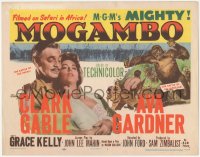 3r0848 MOGAMBO TC 1953 Clark Gable, Ava Gardner, Grace Kelly, great artwork of hunters & giant ape!