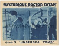 3r1277 MYSTERIOUS DOCTOR SATAN chapter 3 LC 1940 Ella Neal about to club guy's head, Undersea Tomb