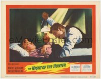 3r1285 NIGHT OF THE HUNTER LC #2 1955 Robert Mitchum w/knife over Shelley Winters, Laughton noir!