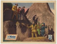 3r1303 OREGON TRAIL LC 1936 John Wayne and his friends ambush three bad guys from above!