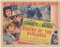 3r0892 RIDERS OF THE BADLANDS TC 1941 Charles Starrett, Russell Hayden, Cliff Ukulele Ike Edwards!