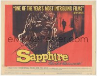 3r0897 SAPPHIRE TC 1959 murdered pregnant girl was passing for white, directed by Basil Dearden!