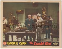 3r1354 SCARLET CLUE LC 1945 Sidney Toler as Charlie Chan, Fong, Vogan & Moreland in laboratory!