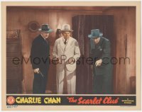3r1355 SCARLET CLUE LC 1945 Sidney Toler as Charlie Chan, Robert Homans & another find clue on floor!
