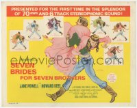 3r0908 SEVEN BRIDES FOR SEVEN BROTHERS int'l TC R1960s art of Jane Powell & Howard Keel, MGM musical!