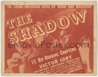 3r0910 SHADOW TC R1940s Victor Jory as the crime-smashing hero of radio & magazine, very rare!