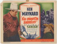 3r0915 SIX-SHOOTIN' SHERIFF TC 1938 cowboy Ken Maynard with his wonder horse Tarzan save the day!