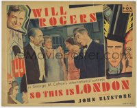 3r1378 SO THIS IS LONDON LC 1930 Will Rogers & George M. Cohan's international stage success!