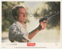 3r1402 SUDDEN IMPACT LC #8 1983 best close up of Clint Eastwood as Dirty Harry holding his big gun!