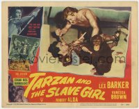 3r1415 TARZAN & THE SLAVE GIRL LC #4 1950 best scene with Lex Barker in death struggle by chimp!