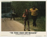 3r1431 TEXAS CHAINSAW MASSACRE LC #4 1974 Tobe Hooper cult classic, Leatherface chasing two people!