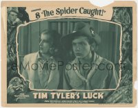 3r1443 TIM TYLER'S LUCK chapter 8 LC 1937 c/u of Frankie Thomas & Frances Robinson, Spider Caught!