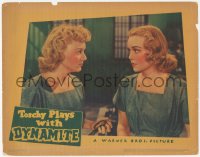 3r1452 TORCHY PLAYS WITH DYNAMITE LC 1939 Jane Wyman & Sheila Bromley staring at each other in jail!