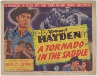 3r0940 TORNADO IN THE SADDLE TC 1942 Russell Hayden in whirlwind of action & song roaring on screen!