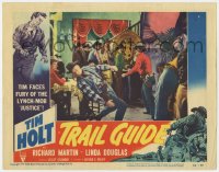 3r1455 TRAIL GUIDE LC #6 1952 cowboy Tim Holt punching bad guy in casino by Big Six wheel!