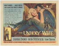 3r0947 UNHOLY WIFE TC 1957 sexy half-devil half-angel bad girl Diana Dors made him half a man!