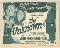 3r0948 UNKNOWN TC 1946 Karen Morley, from radio's I Love a Mystery, murder stalks every shadow!