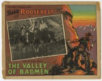 3r1469 VALLEY OF BAD MEN LC 1931 cowboy Buddy Roosevelt on horseback, great western border art!