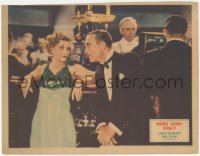 3r1477 WEEK ENDS ONLY LC 1932 sexy Joan Bennett close up staring at rich John Halliday in tuxedo!