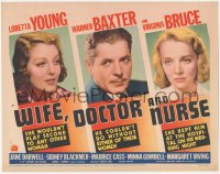 3r0964 WIFE, DOCTOR & NURSE TC 1937 Warner Baxter between Loretta Young & Virginia Bruce!