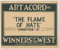 3r0969 WINNERS OF THE WEST chapter 4 TC 1921 Art Acord, Universal western serial, The Flame of Hate!