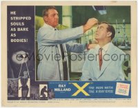 3r1493 X: THE MAN WITH THE X-RAY EYES LC #4 1963 Ray Milland gets eye drops, cool sci-fi border art!