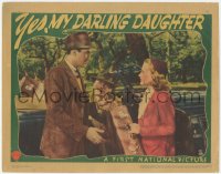 3r1497 YES MY DARLING DAUGHTER LC 1939 Roland Young in car watching Priscilla Lane & Jeffrey Lynn!