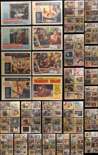 3s0277 LOT OF 182 INDIVIDUALLY BAGGED 1950S LOBBY CARDS 1950s a variety of incomplete sets!