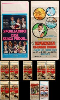 3s0632 LOT OF 11 FORMERLY FOLDED ITALIAN LOCANDINAS 1960s-1970s a variety of movie imagess!