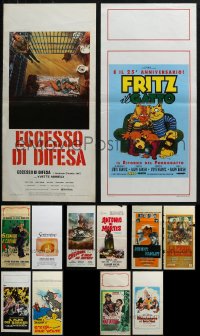 3s0630 LOT OF 12 FORMERLY FOLDED ITALIAN LOCANDINAS 1960s-1980s a variety of movie images!