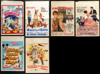 3s0616 LOT OF 10 FORMERLY FOLDED WALT DISNEY BELGIAN POSTERS 1960s-1970s animated & live action!