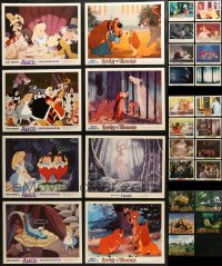 3s0348 LOT OF 45 LOBBY CARDS FROM WALT DISNEY MOVIES 1960s-2000s from animated & love action!