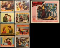 3s0390 LOT OF 9 COWBOY WESTERN LOBBY CARDS 1930s-1950s scenes from a variety of movies!