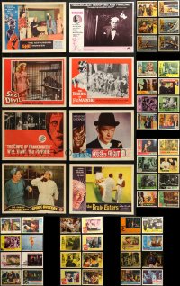 3s0343 LOT OF 54 HORROR/SCI-FI LOBBY CARDS 1950s-1960s scenes from a variety of different movies!