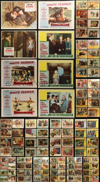 3s0308 LOT OF 130 COWBOY WESTERN LOBBY CARDS 1930s-1960s incomplete sets from a variety of movies!