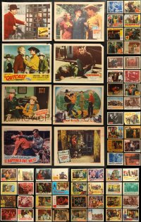3s0335 LOT OF 80 COWBOY WESTERN LOBBY CARDS 1940s-1950s great scenes from a variety of movies!