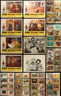 3s0332 LOT OF 83 COWBOY WESTERN LOBBY CARDS 1940s-1950s incomplete sets from a variety of movies!