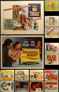 3s0686 LOT OF 17 UNFOLDED HALF-SHEETS 1950s-1960s great images from a variety of movies!