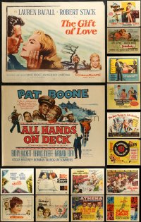 3s0682 LOT OF 18 UNFOLDED HALF-SHEETS 1950s-1960s great images from a variety of movies!