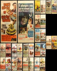 3s0636 LOT OF 28 MOSTLY UNFOLDED INSERTS 1950s-1960s great images from a variety of movies!