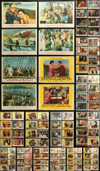 3s0285 LOT OF 168 TRIMMED LOBBY CARDS 1950s-1960s incomplete sets from a variety of movies!
