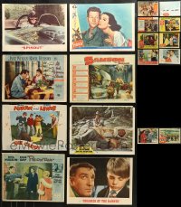 3s0374 LOT OF 18 TRIMMED LOBBY CARDS 1950s-1960s scenes from a variety of different movies!